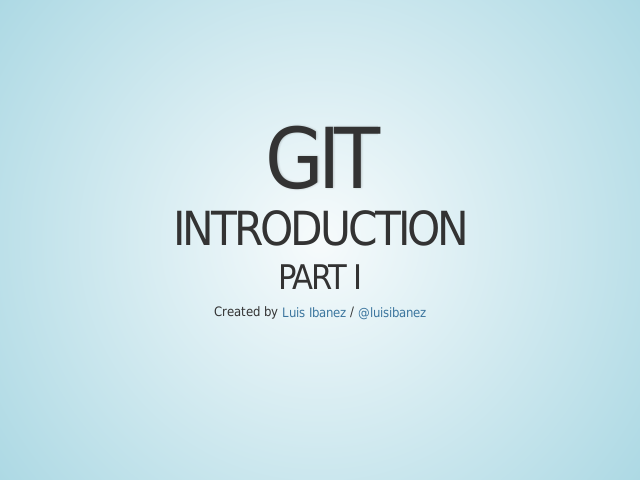 Git – Introduction – Part I