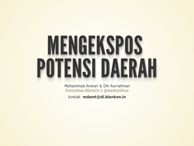 Mengekspos   Potensi Daerah