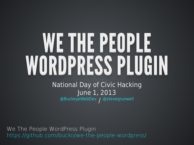 We The People WordPress Plugin