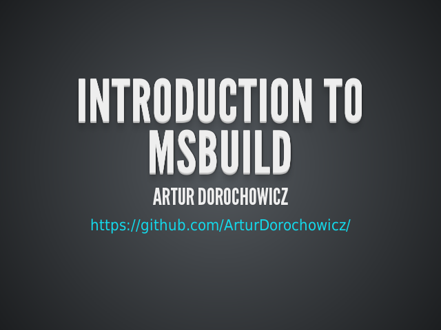 Introduction to MSBuild – Artur Dorochowicz – Inline tasks