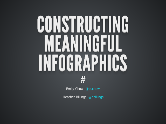 Constructing Meaningful Infographics – # – Infographics!