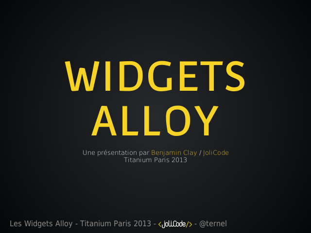 Widgets Alloy