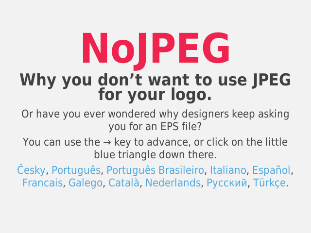 NoJPEG – Why you don’t want to use JPEG for your logo.