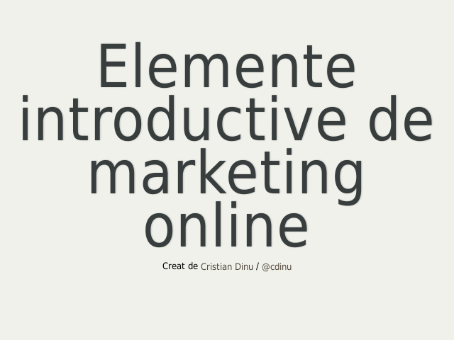 Elemente introductive de marketing online –  – Online vs offline?