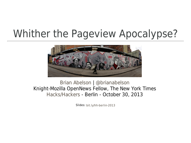Whither the Pageview Apocalypse?