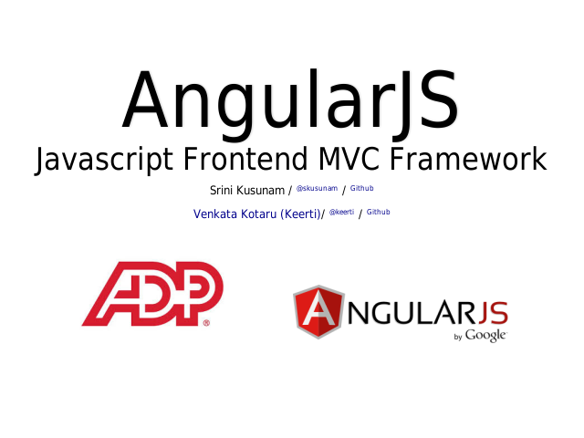 AngularJS – Javascript Frontend MVC Framework – Web Technologies History