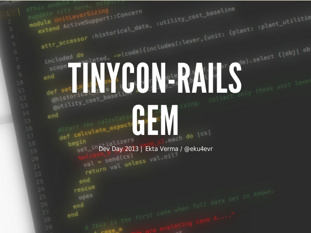 Tinycon-rails – Gem  – Talk about