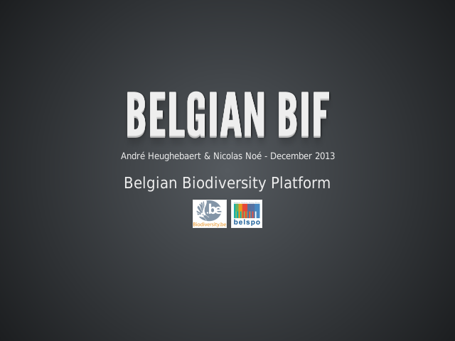 Belgian BIF – Participation - Core – Contribution - Data