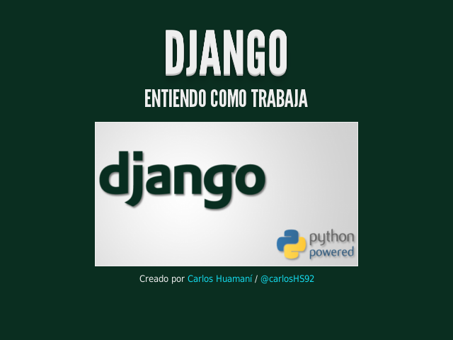 Django – Entiendo como trabaja – MTV y Django