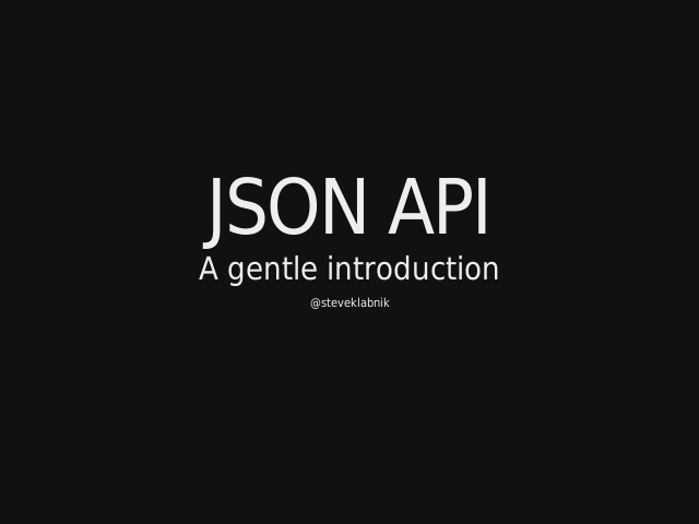 JSON API – A gentle introduction