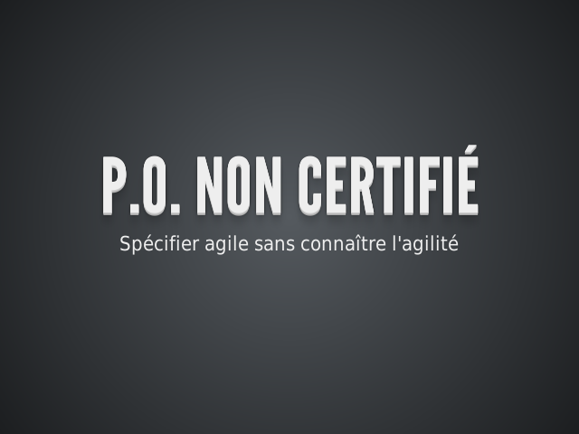 P.O. non certifié