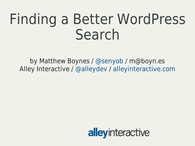 Finding a Better WordPress Search – Built-in Search: History – Finding a Better Search