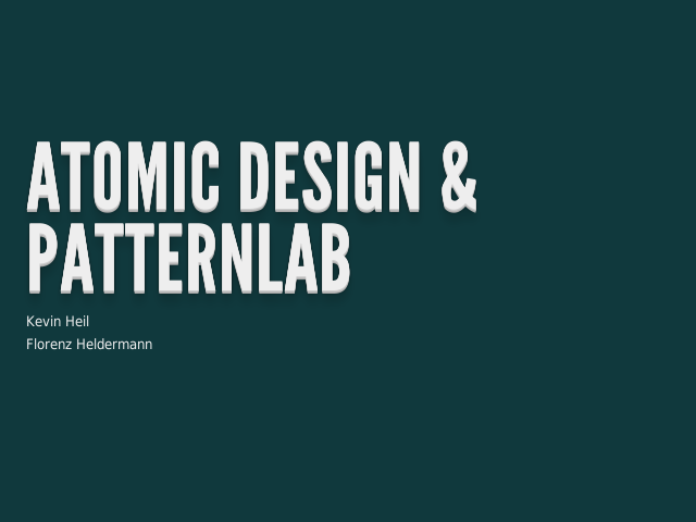 Atomic Design & PatternLab – Kevin Heil – Florenz Heldermann