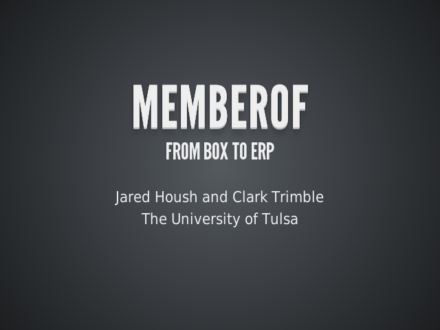 MemberOf – From Box To ERP – Box