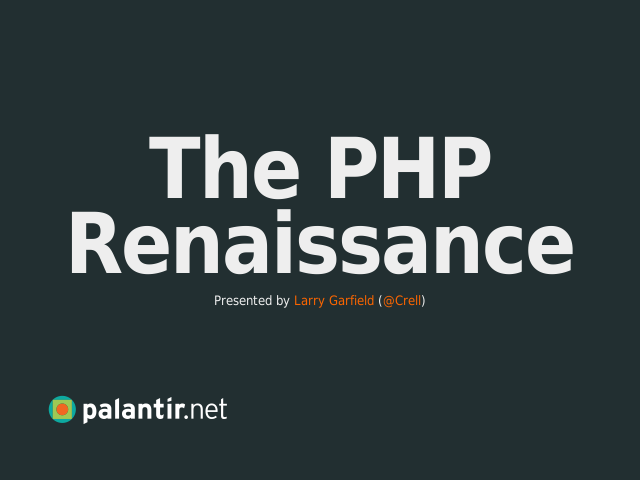 The PHP Renaissance – Pollution – The olden days