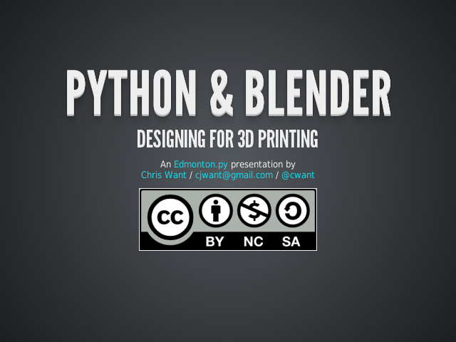 Python & Blender – Designing for 3D Printing