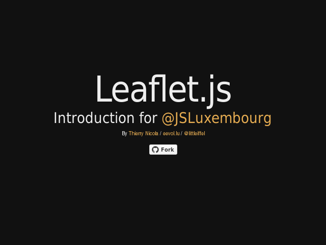 Leaflet.js – Introduction for @JSLuxembourg