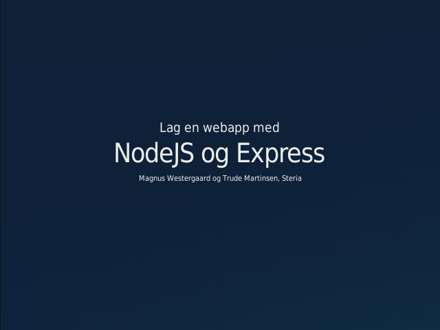 NodeJS og Express – Installer NodeJS – Javascript