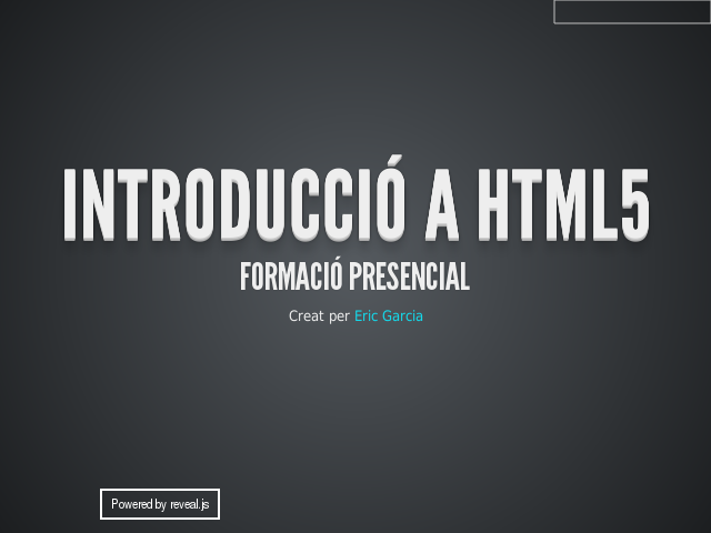 Introducció a HTML5 – Formació presencial – Millora l'estructura