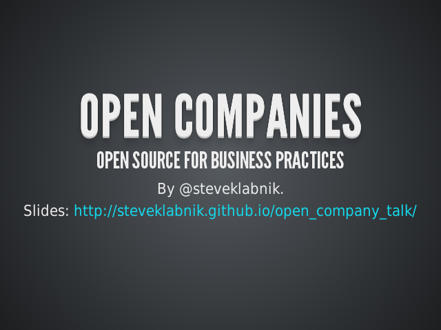 Open Companies – Open source for business practices – What is an open company?