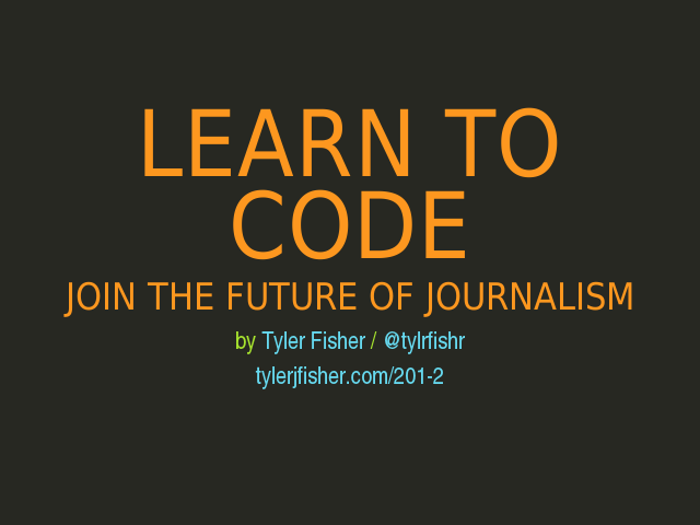 Learn to code – Join the future of journalism