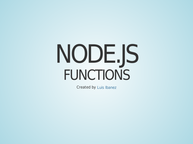 Node.js – Functions