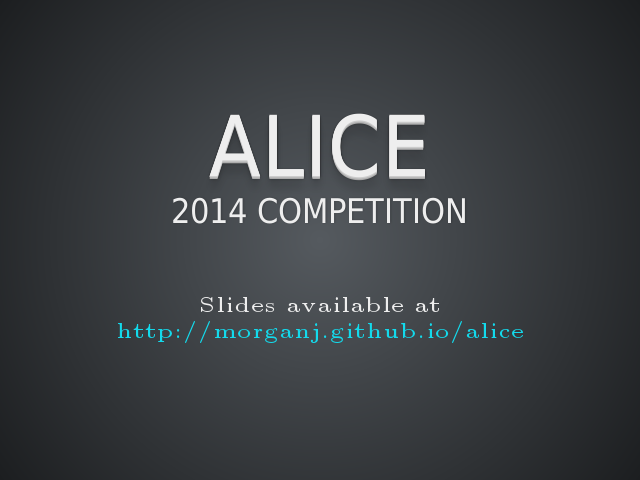 Alice – 2014 Competition – Rules