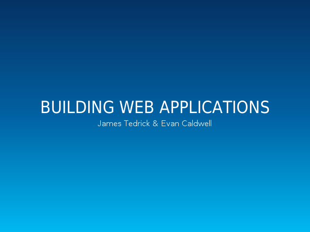 Building Web Applications – A brief history of web pages – dojo Toolkit