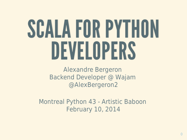 Scala for Python Developers – Some basics – Similarities to Python