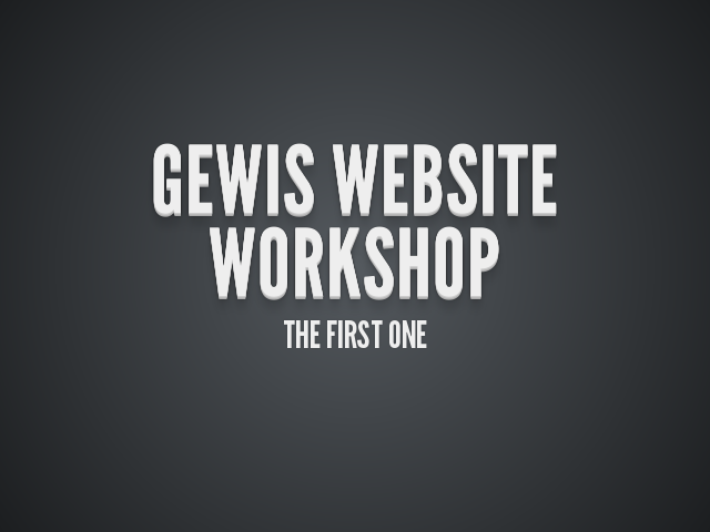 GEWIS Website Workshop – The first one – Installation