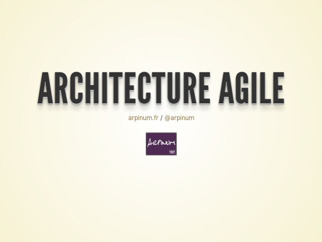 Architecture agile – Exemple – Deux styles d'architecte