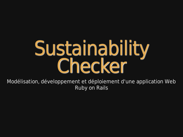 Sustainability Checker – Introduction – Plan