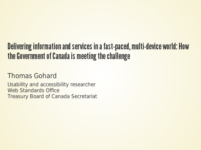 Delivering information and services in a fast-paced, multi-device world: How the Government of Canada is meeting the challenge