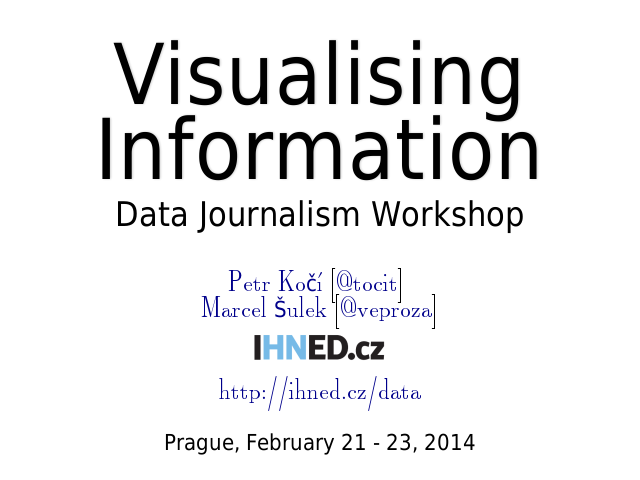 Visualising Information – Data Journalism Workshop – Our plan