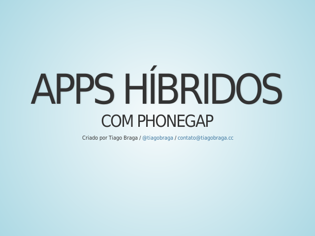 Apps Híbridos – Com Phonegap – Jabá Número 1