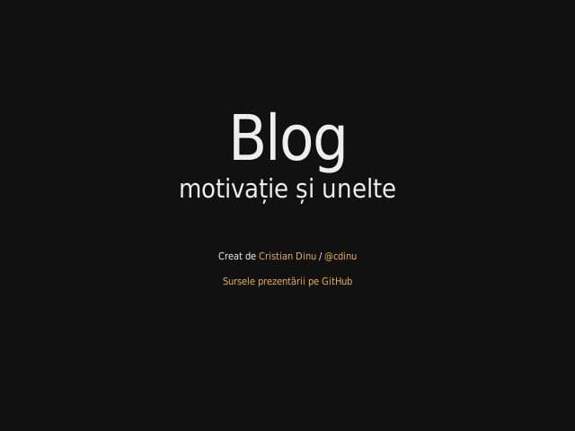 Blog – motivație și unelte