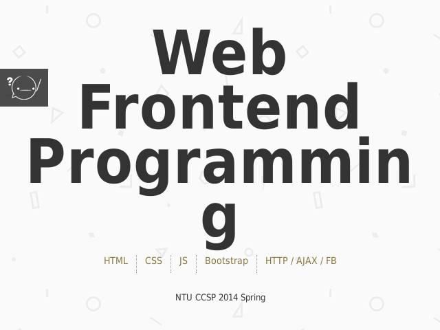 Web Frontend Programming