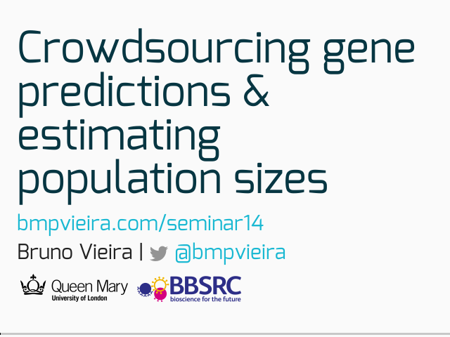 Crowdsourcing gene predictions & estimating population sizes