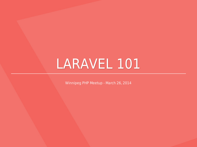 Laravel 101 – Artisan – Outputting Data