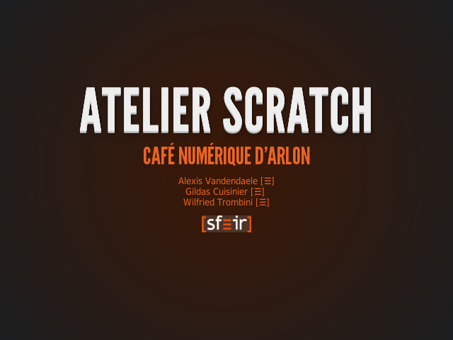 Atelier Scratch – Café numérique d'Arlon – Ce que l'on va utiliser