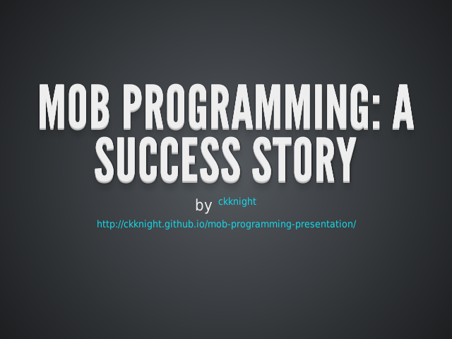 Mob Programming: A Success Story