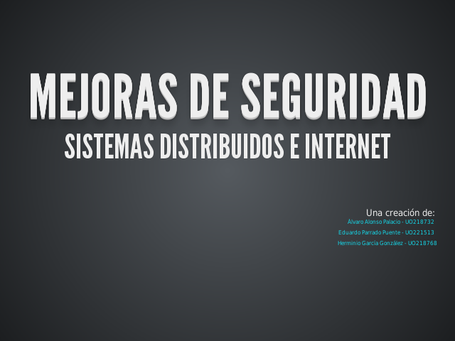 Mejoras de seguridad – Sistemas Distribuidos e Internet – Autenticación insuficiente