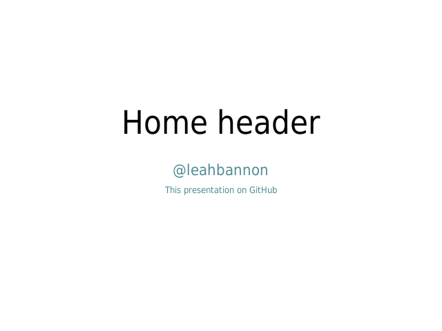 Home header