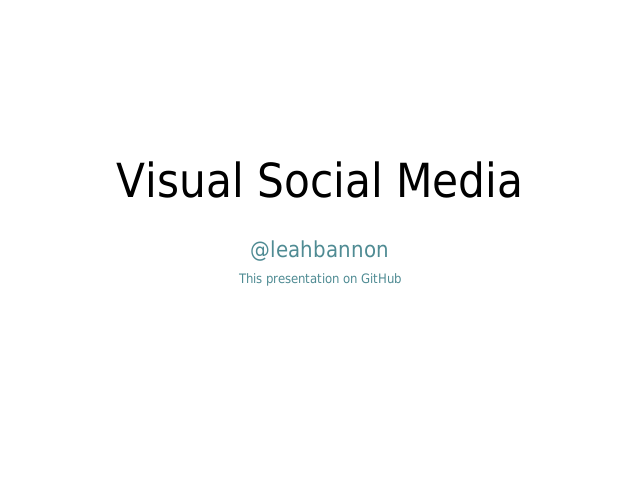 Visual Social Media