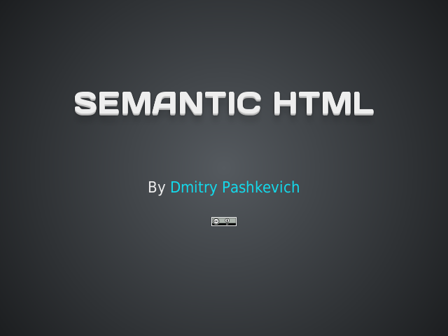 Semantic HTML – Real world document: publication – World Wide Web