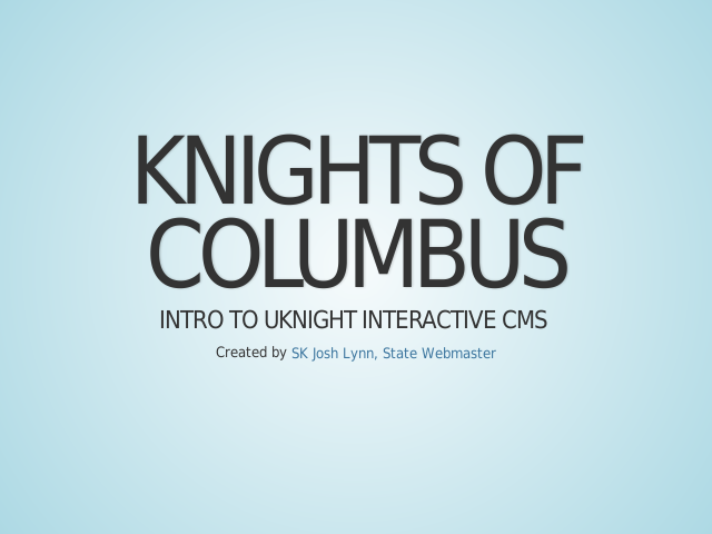 Knights of Columbus – What is UKnight Interactive? – Council Websites