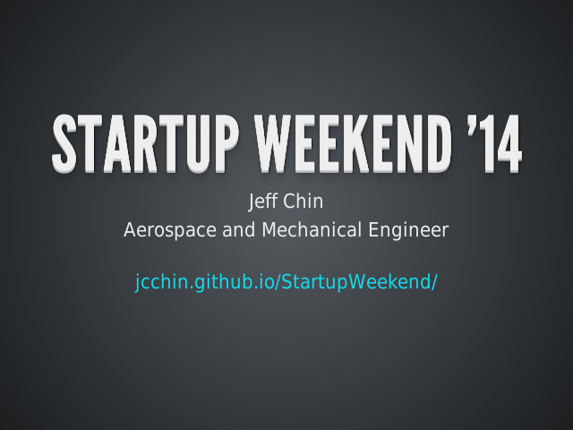 Startup Weekend '14