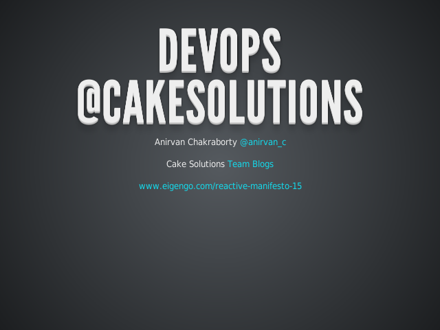 DevOps @Cakesolutions