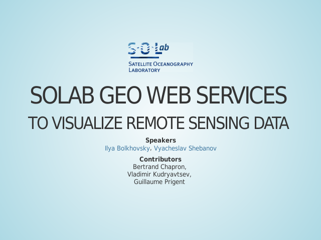 SOLAb Geo Web Services – to visualize remote sensing data – About SOLab