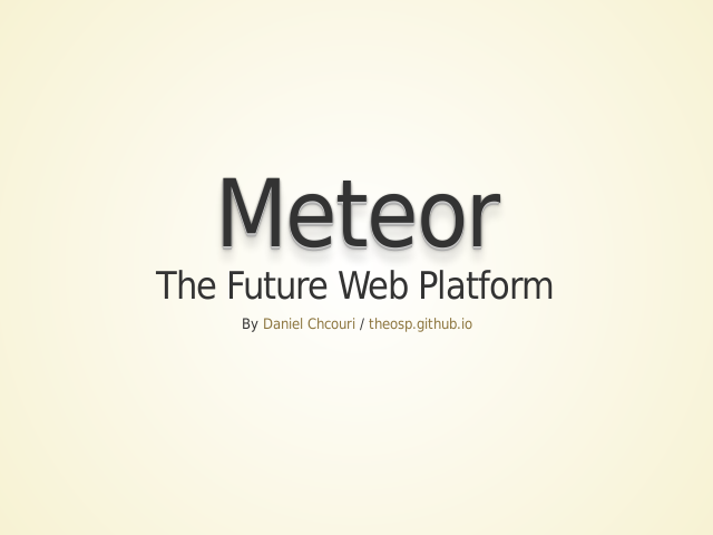 Meteor – Meteor – The Future Web Platform